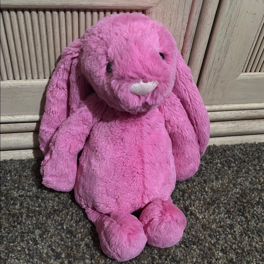 Jellycat medium retired bashful hot pink bunny plush